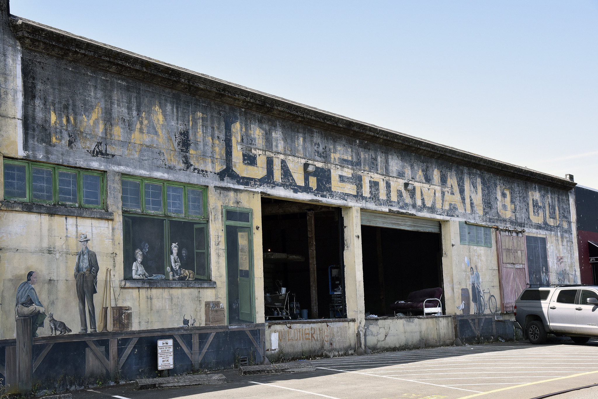 Archival view of Astoria’s waterfront mural